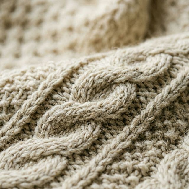 Close textile panel texture in quiet limestone and wool tones